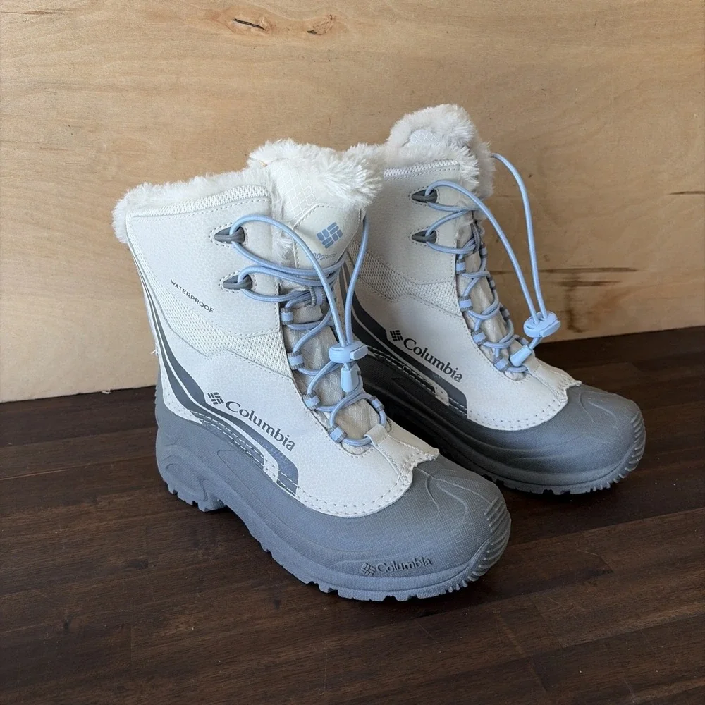 Colombia Waterproof Omni Snow Ski Boots - Youth 6 Cream